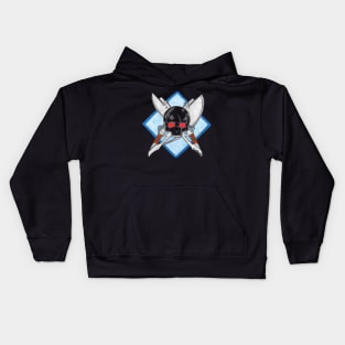 Damaged Skull and Crossed Gun Blades Kids Hoodie